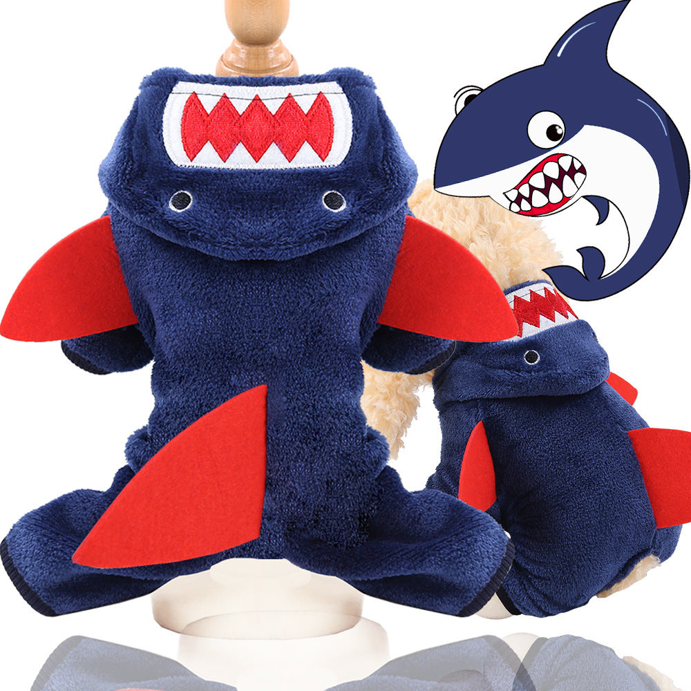 Pet Dog & Cat Cartoon Costume Coat — Warm Four-Legged Winter Clothes
