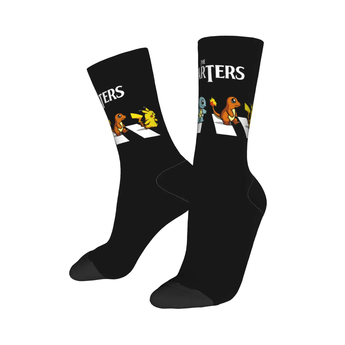 P-Pokemons Snorlax Socks Men Women Polyester Funny Happy Socks Novelty Spring Summer Autumn Winter Middle Tube Stockings Gift