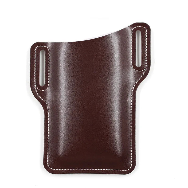 Men Phone Case Holster Cellphone Loop Holster Belt Waist Bag Props Leather Purse Phone Wallet Running Pouch Travel Camping Bags
