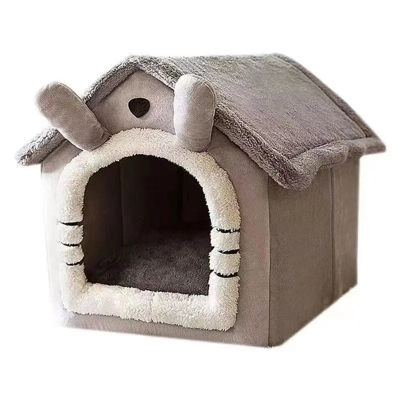 Indoor Pet Tent House – Soft Warm Dog & Cat Bed Kennel, Removable & Washable, S/M/L