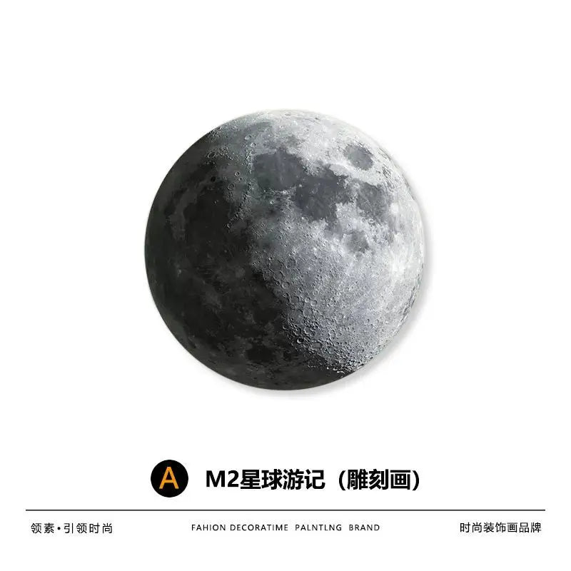 Moon Lamp Wall Art with Tree Silhouette