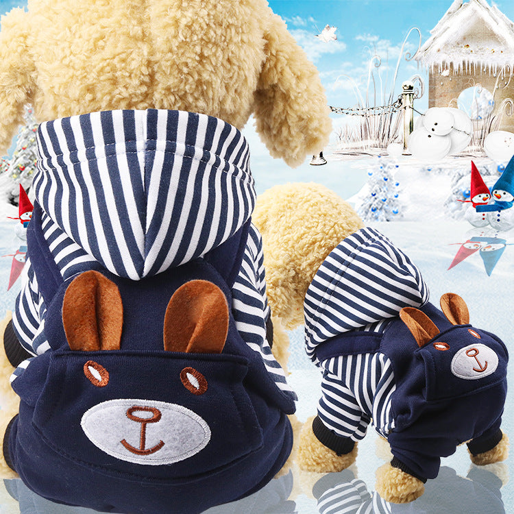 Pet Dog & Cat Cartoon Costume Coat — Warm Four-Legged Winter Clothes