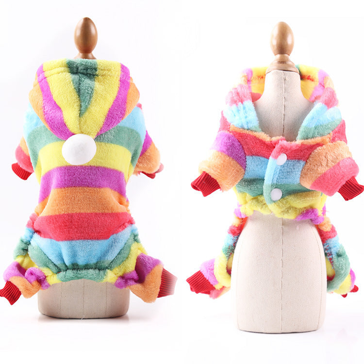 Pet Dog & Cat Cartoon Costume Coat — Warm Four-Legged Winter Clothes