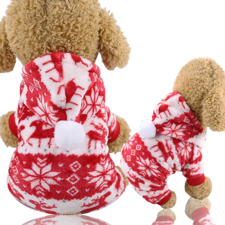 Pet Dog & Cat Cartoon Costume Coat — Warm Four-Legged Winter Clothes