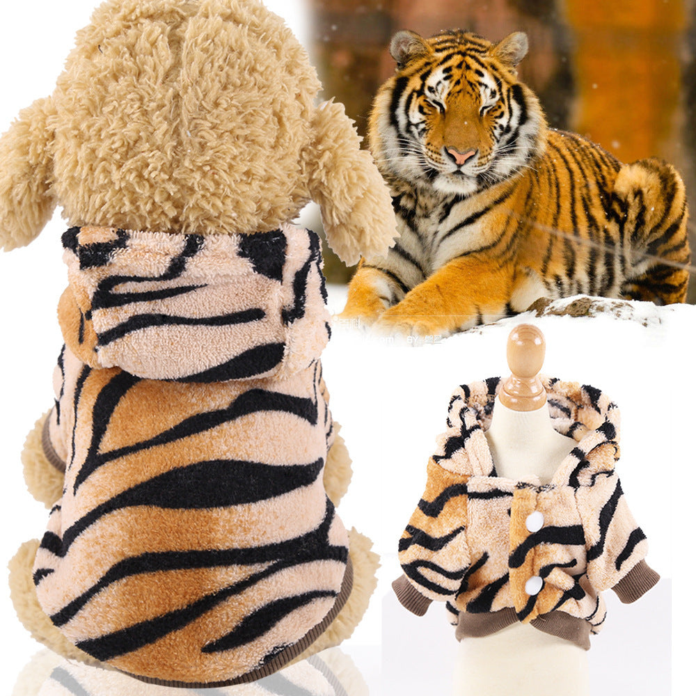 Pet Dog & Cat Cartoon Costume Coat — Warm Four-Legged Winter Clothes