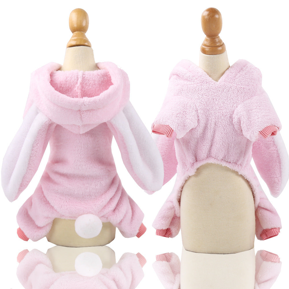 Pet Dog & Cat Cartoon Costume Coat — Warm Four-Legged Winter Clothes