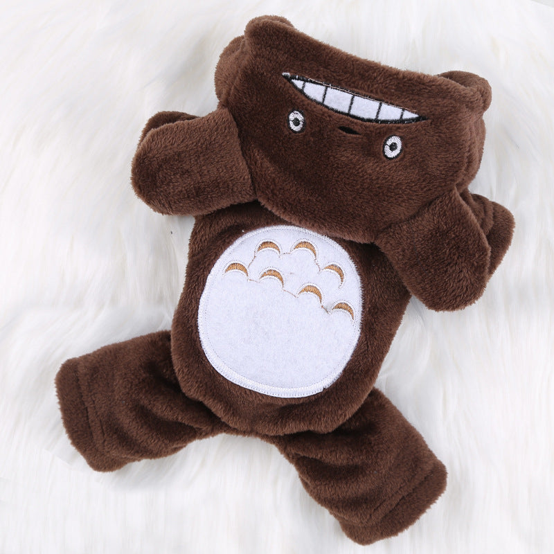 Pet Dog & Cat Cartoon Costume Coat — Warm Four-Legged Winter Clothes