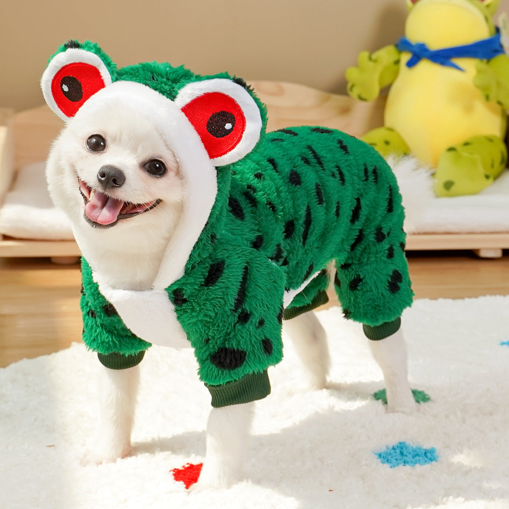 Pet Dog & Cat Cartoon Costume Coat — Warm Four-Legged Winter Clothes