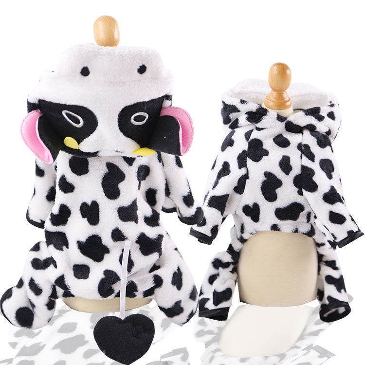 Pet Dog & Cat Cartoon Costume Coat — Warm Four-Legged Winter Clothes