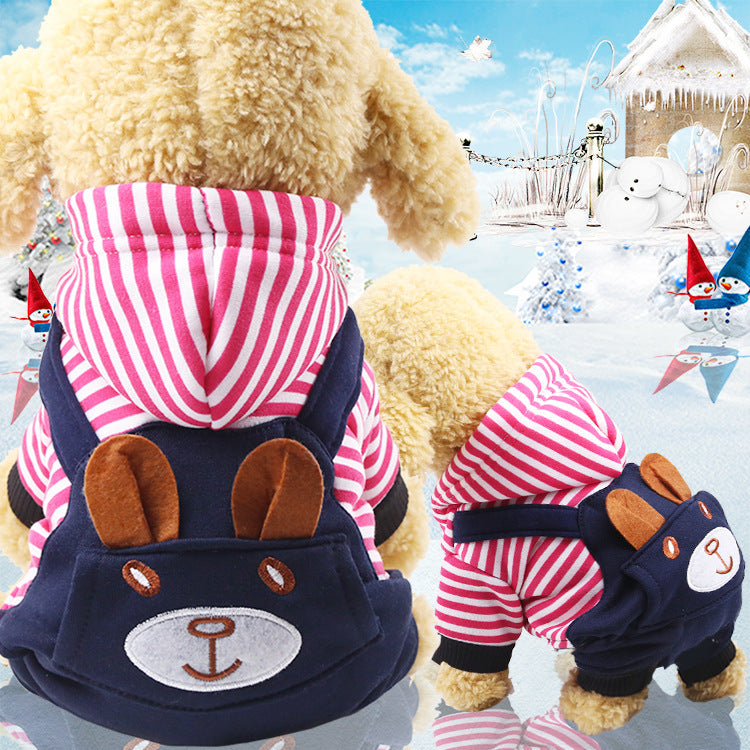 Pet Dog & Cat Cartoon Costume Coat — Warm Four-Legged Winter Clothes