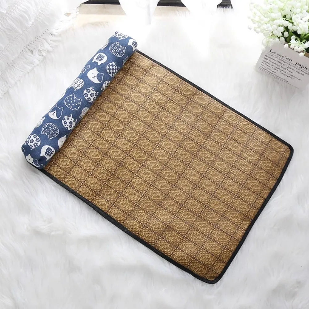Pet Cooling Mat for Dogs & Cats – Washable, Foldable & Breathable with Pillow
