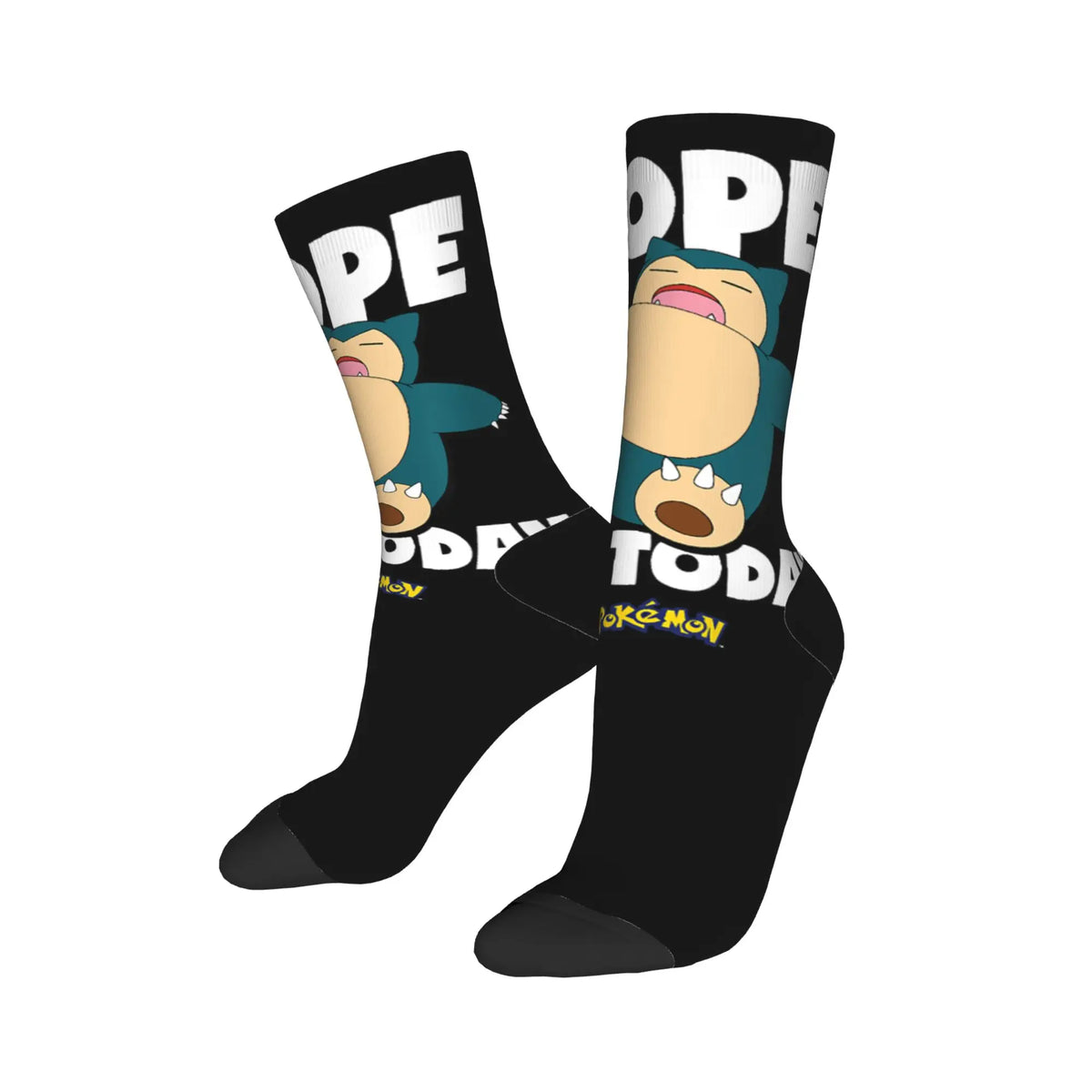 P-Pokemons Snorlax Socks Men Women Polyester Funny Happy  Socks Novelty Spring Summer Autumn Winter Middle Tube Stockings Gift