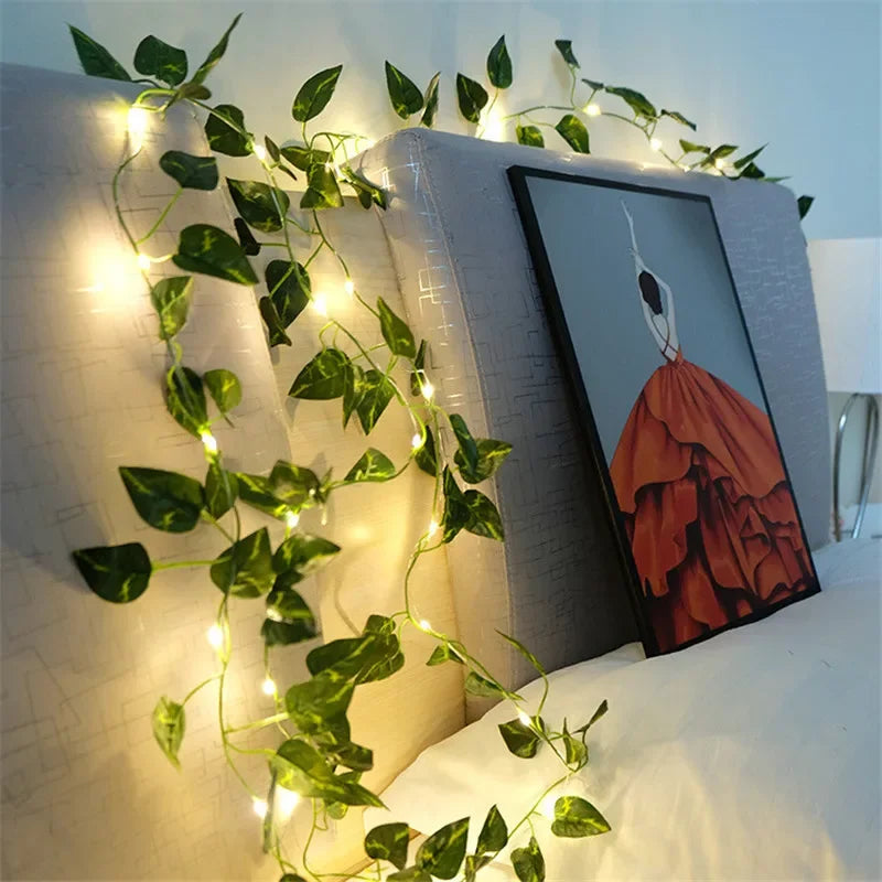 Green Leaf Vine Fairy String Lights