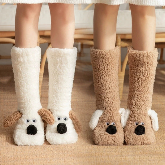 Cute Socks Adults Sleeping Socks Winter Snow Home Maternity Sock Leg Warmer Carpet Socks Slippers Funny Floor Socks