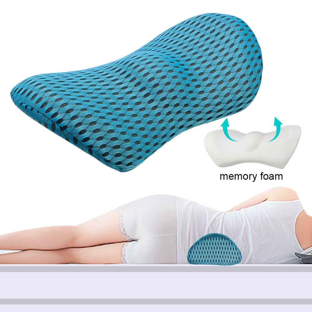 Low Back Cushion Interior Accessories Bed Sleeping Pillow Car Seat Waist Pillow Lumbar Support Pillow Memory Foam Car Cushion