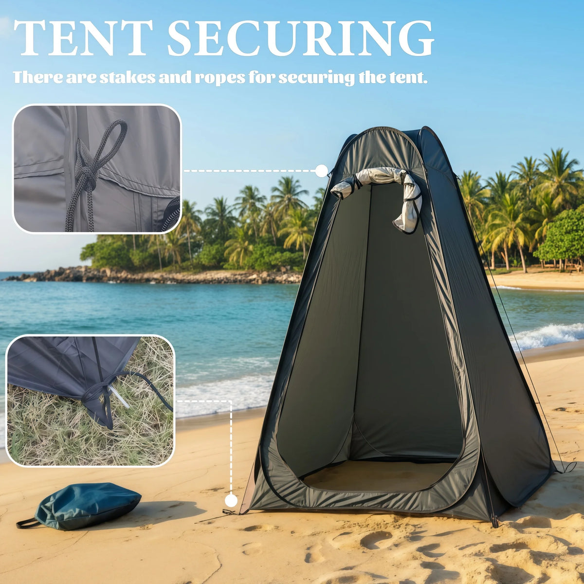 Pop-Up Privacy Tent – Portable Outdoor Shower, Camping Toilet & Rain Shelter with Storage Bag