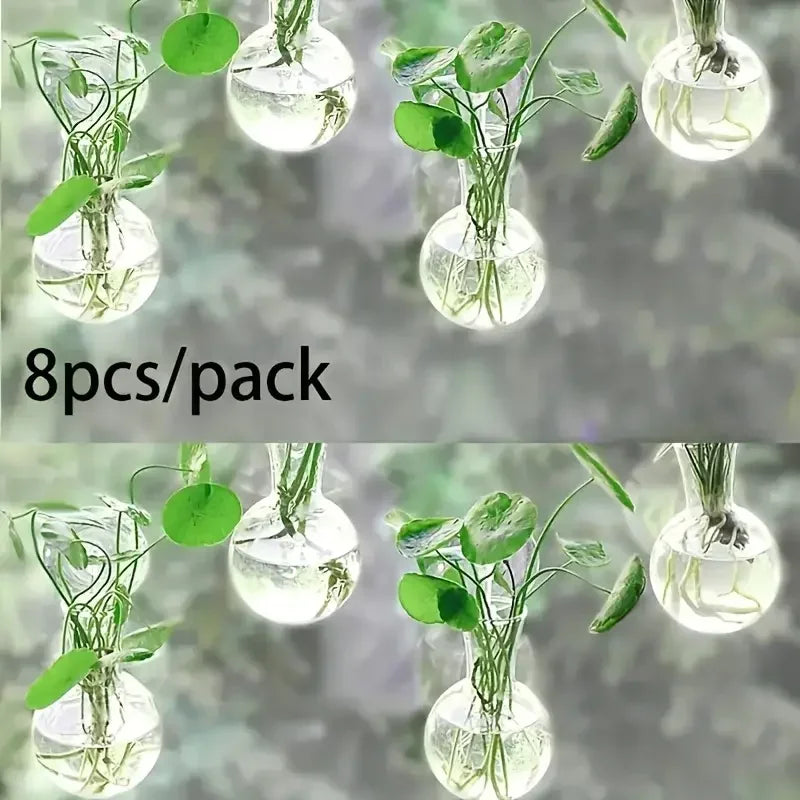 Half-Moon Wall-Mounted Glass Vase & Mini Fish Bowl