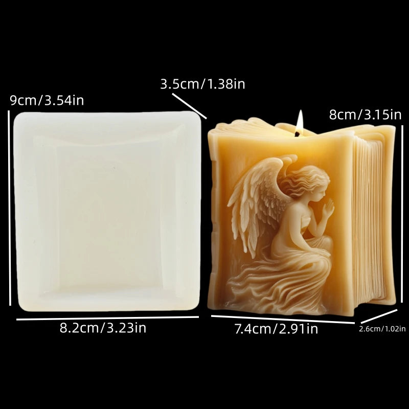 Jesus Horse Cylindrical Scented Candle Silicone Mold Wings Jesus Horse Galloped MoldS Jesus Angel Resin Plaster Mould