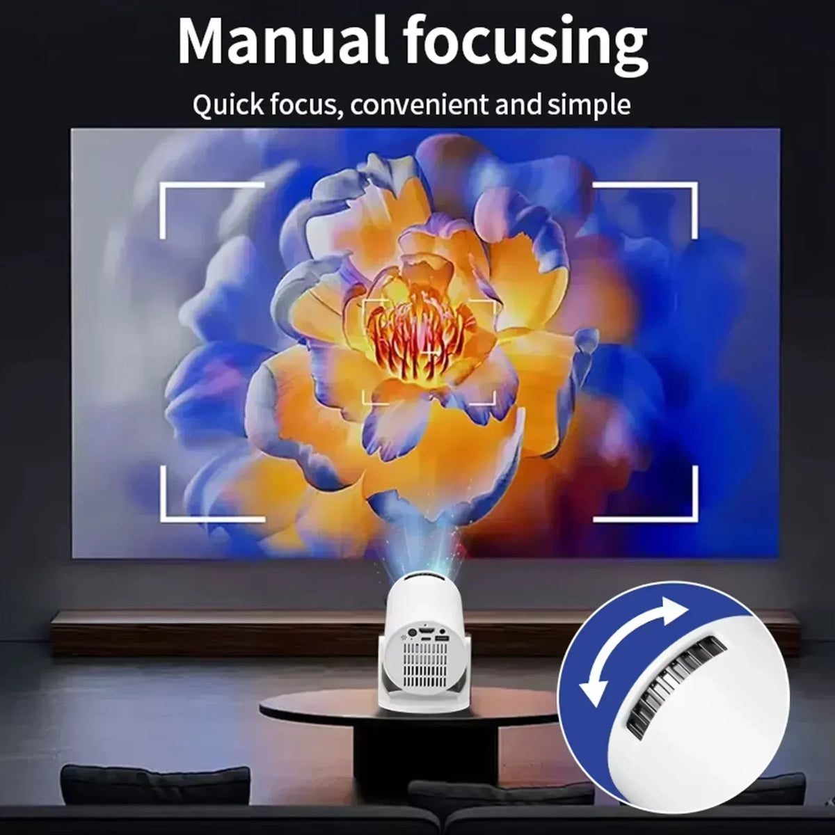 Mini Smart Projector — 4K WiFi & Bluetooth Portable Home Cinema