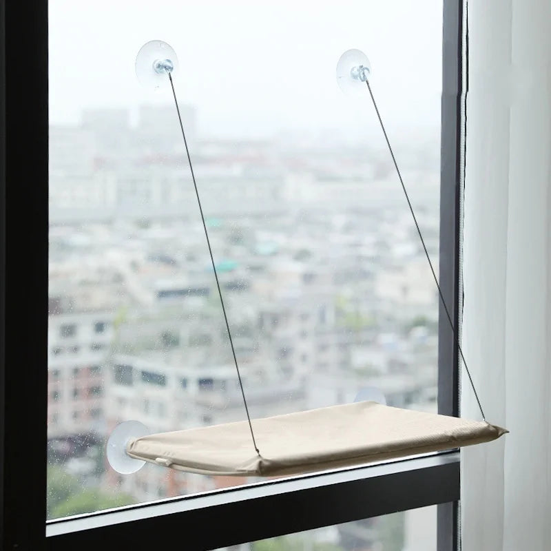 Cat Hammock Window Bed – Hanging Seat with Climbing Frame, Holds Up to 20kg