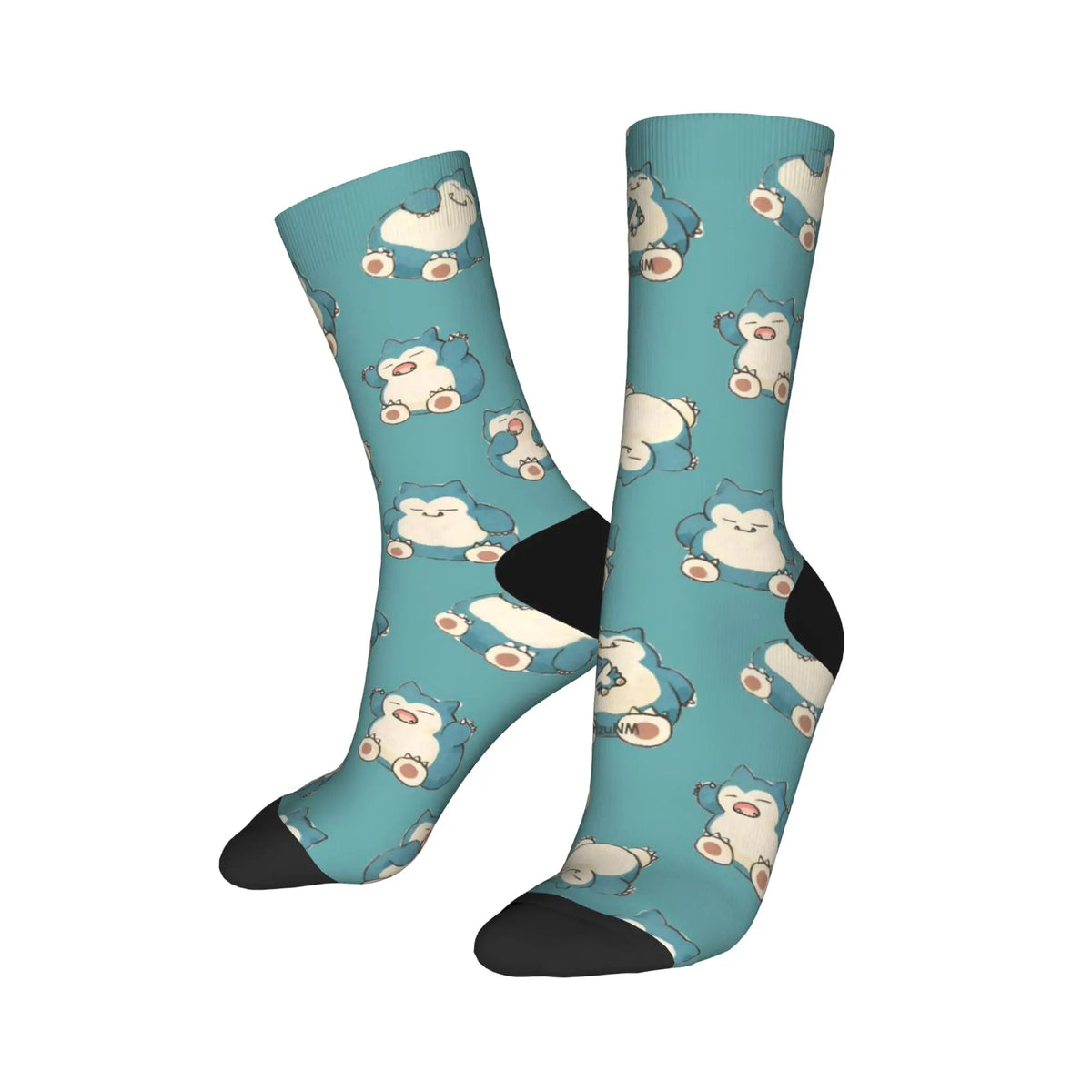 P-Pokemons Snorlax Socks Men Women Polyester Funny Happy  Socks Novelty Spring Summer Autumn Winter Middle Tube Stockings Gift