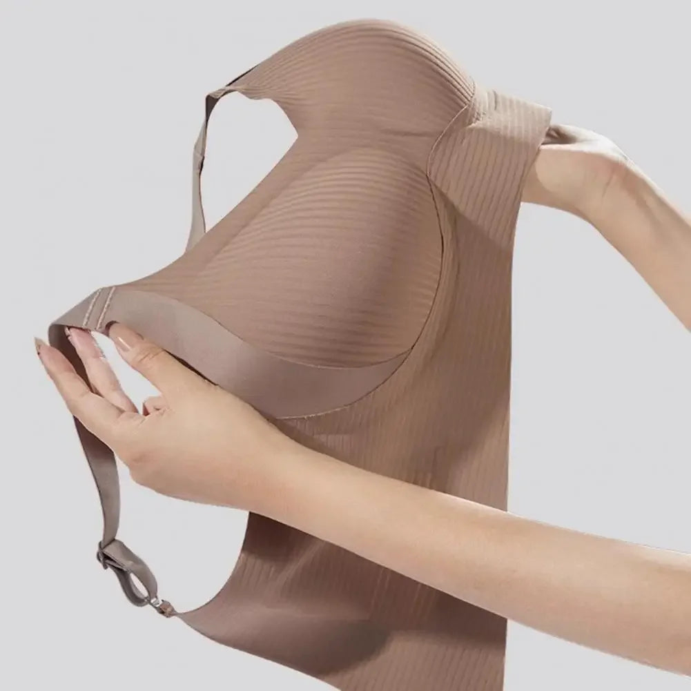 Wire-free Bra Wireless Push-up Bra with Natural Lift High Stretchability for All-day Support Full Coverage Yoga Underwear Vest