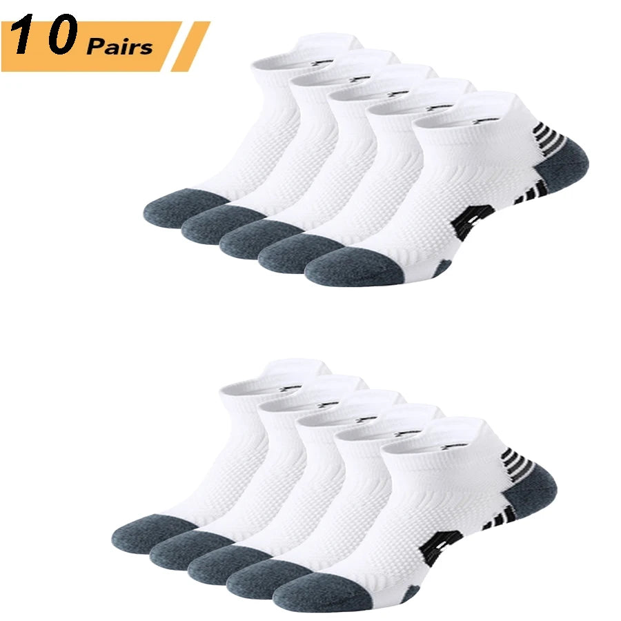 3Pair Professional Fitness Sports Socks Towel Bottom Non-Slip Running Socks Men Women Short Quick-Drying Basketball Training Sox