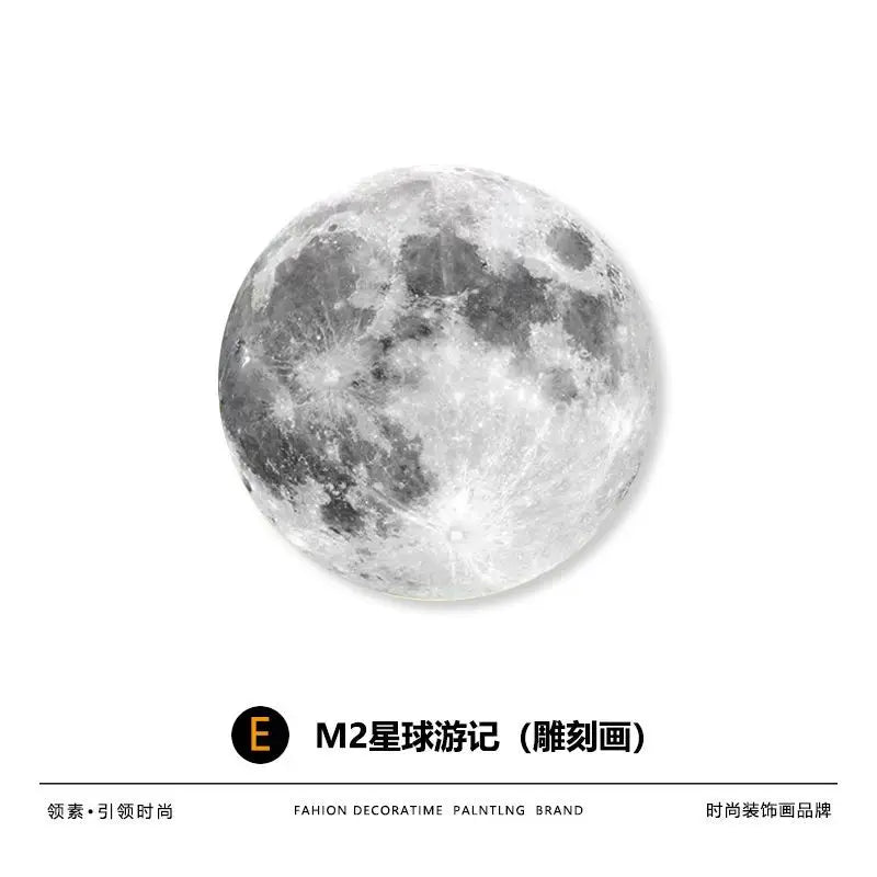 Moon Lamp Wall Art with Tree Silhouette
