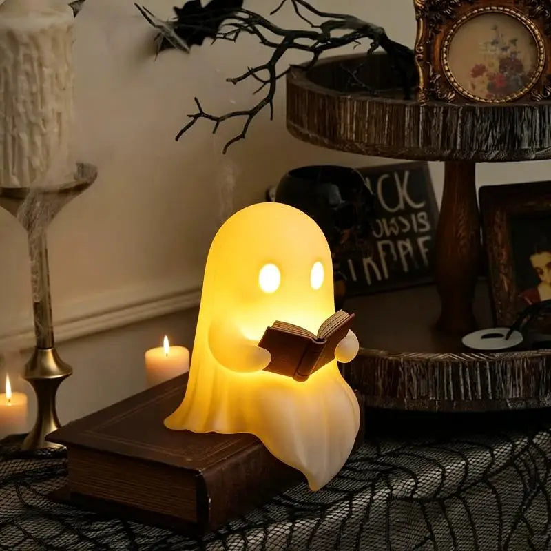 Cute Ghost Reading Book Lamp
