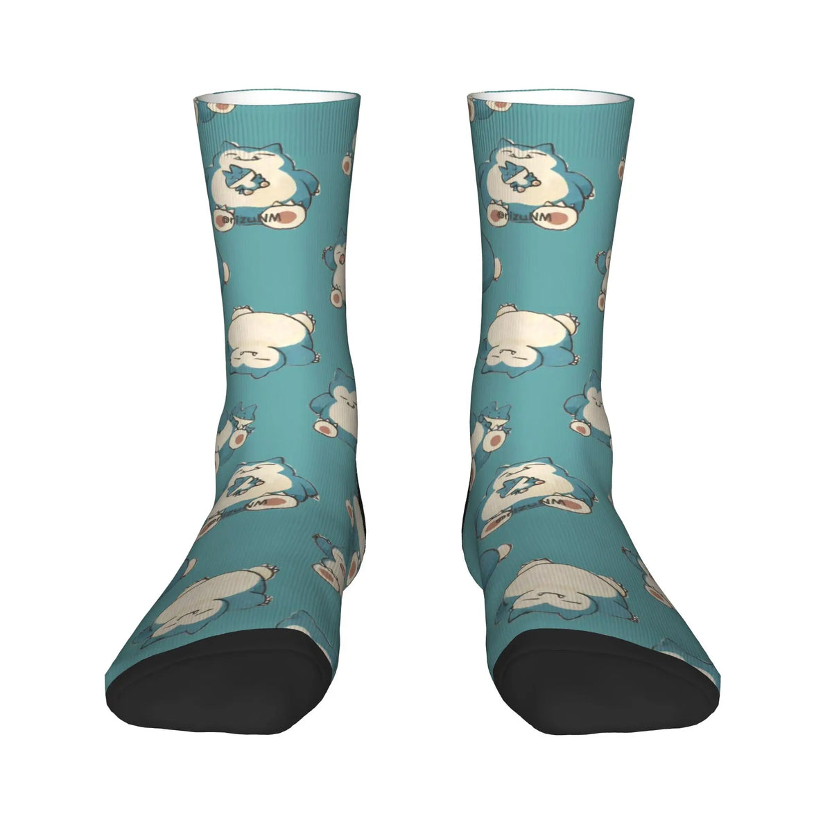 P-Pokemons Snorlax Socks Men Women Polyester Funny Happy  Socks Novelty Spring Summer Autumn Winter Middle Tube Stockings Gift