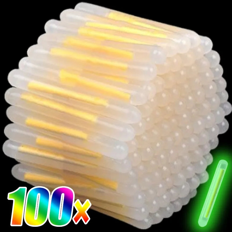 100/10PCS Glowing Sticks Fishing Float Rod Lights Chemical Fluorescence Sticks for Wedding Decoration Home Party Clubs Supplies