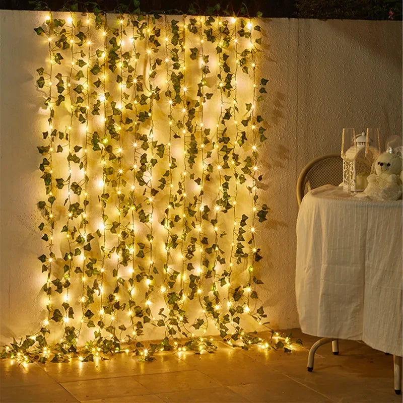 Green Leaf Vine Fairy String Lights