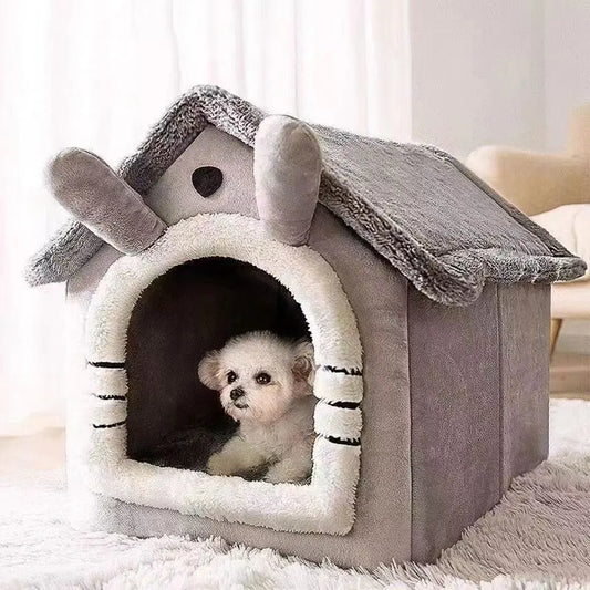 Indoor Pet Tent House – Soft Warm Dog & Cat Bed Kennel, Removable & Washable, S/M/L