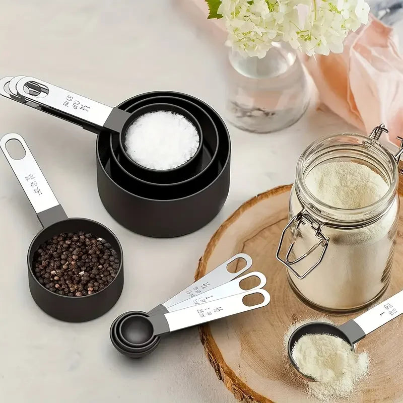 8-Piece Stackable Measuring Cups & Spoons Set