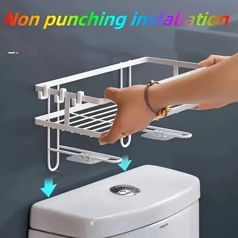 Over-Toilet Storage Shelf – Bathroom Organizer Rack, Space-Saving Bathroom Accessories