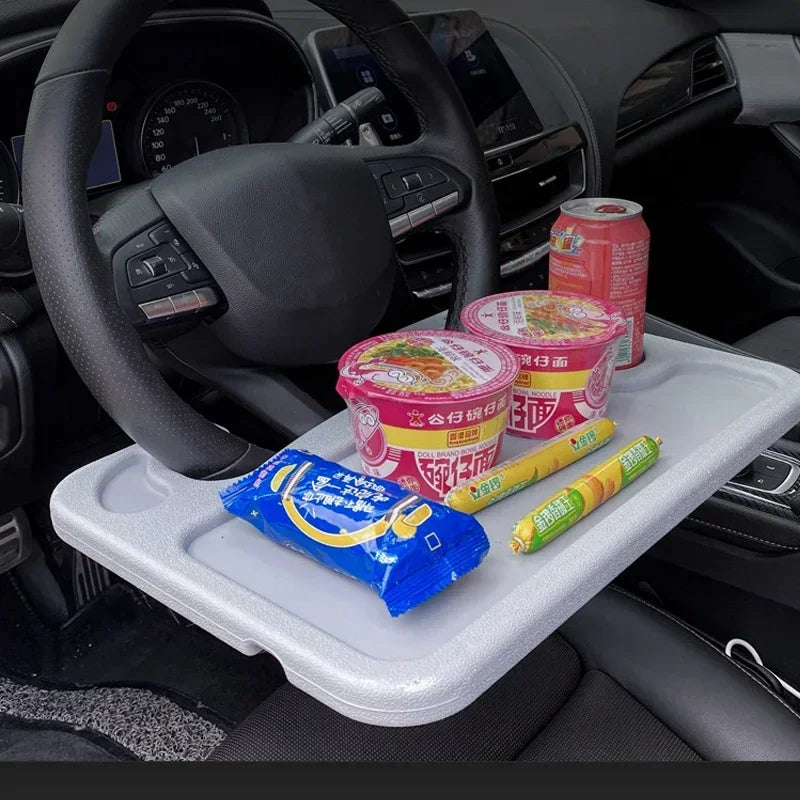 Car Steering Wheel Desk – Portable In-Car Dining & Laptop Tray Table