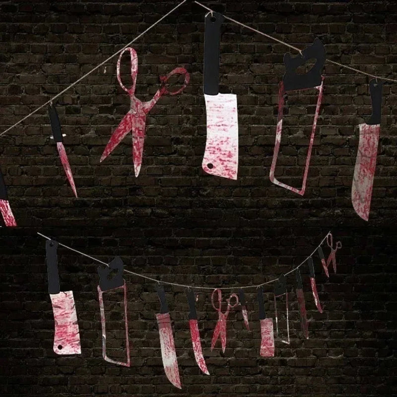 Bloody Weapons Halloween Garland