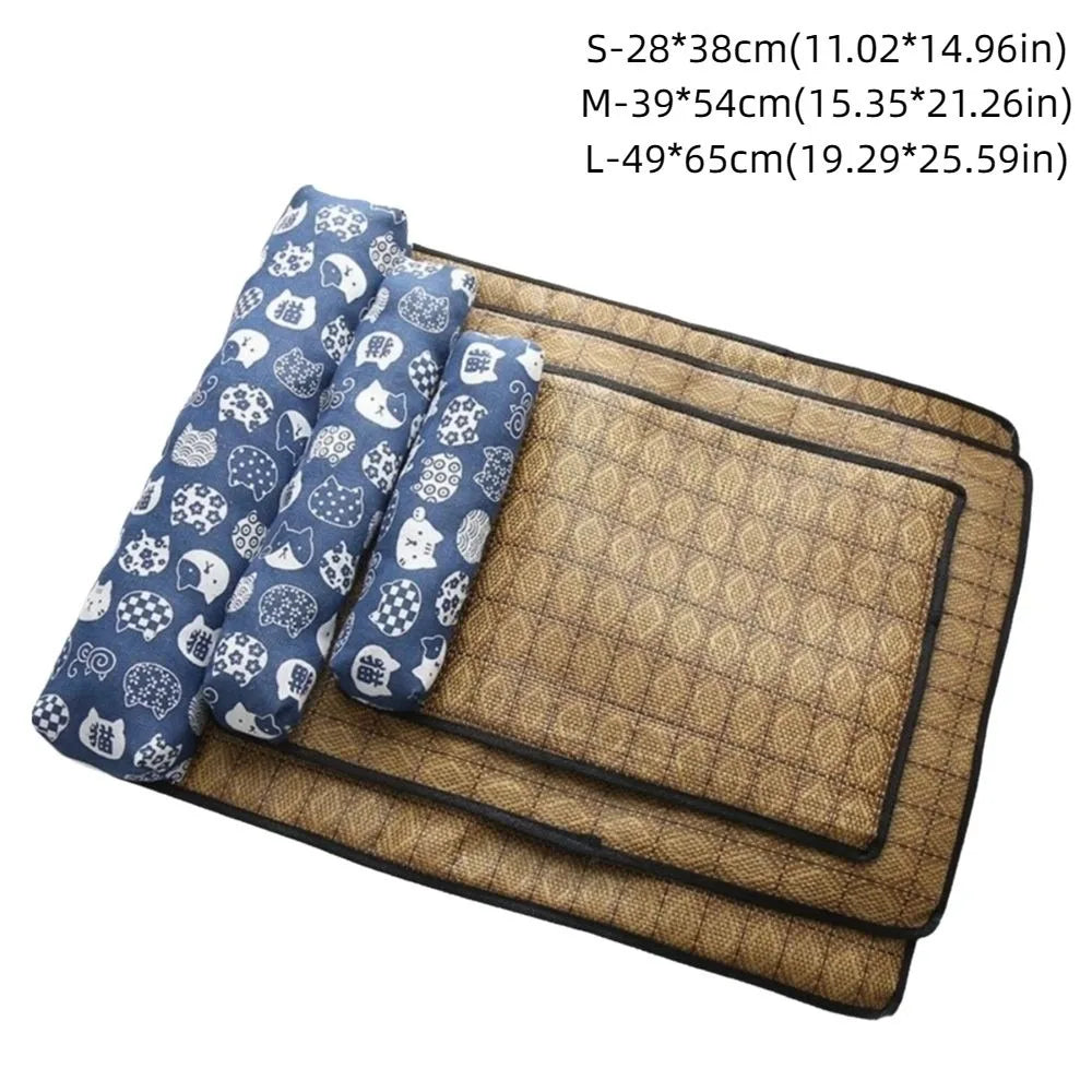 Pet Cooling Mat for Dogs & Cats – Washable, Foldable & Breathable with Pillow