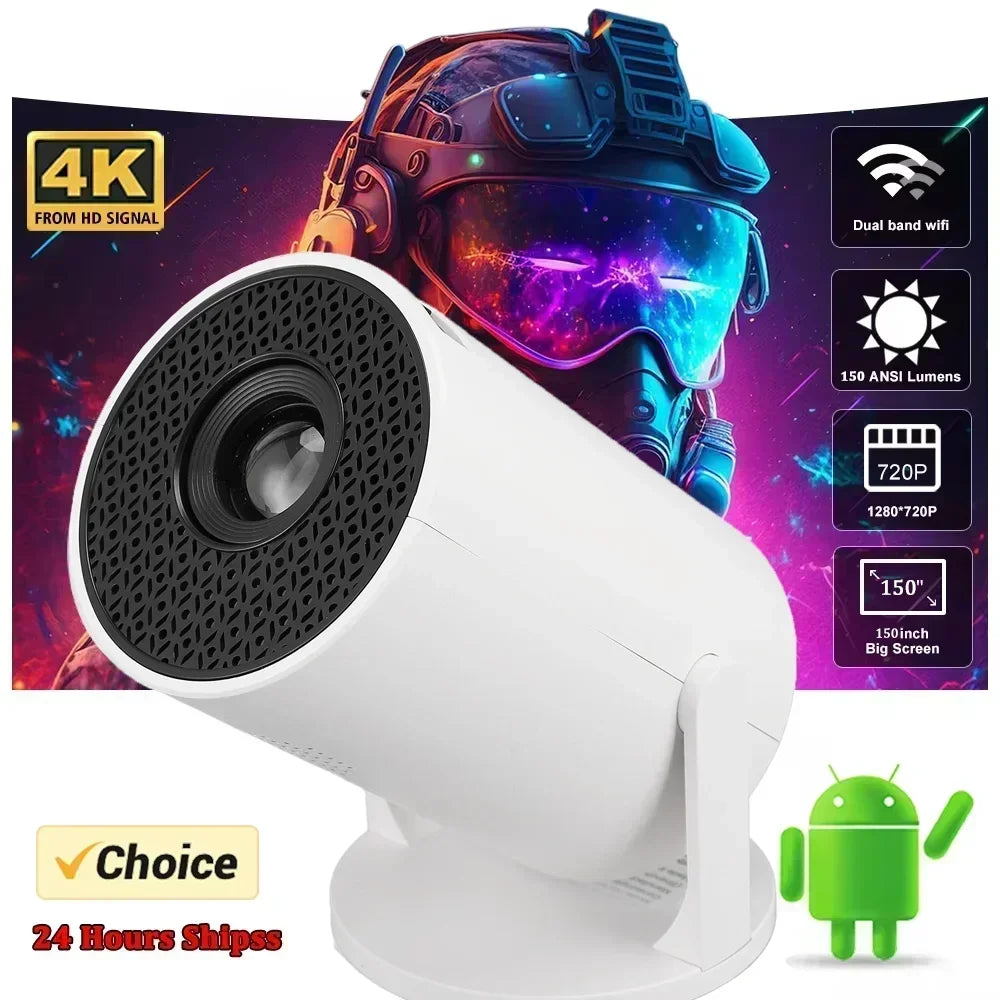 Mini Smart Projector — 4K WiFi & Bluetooth Portable Home Cinema