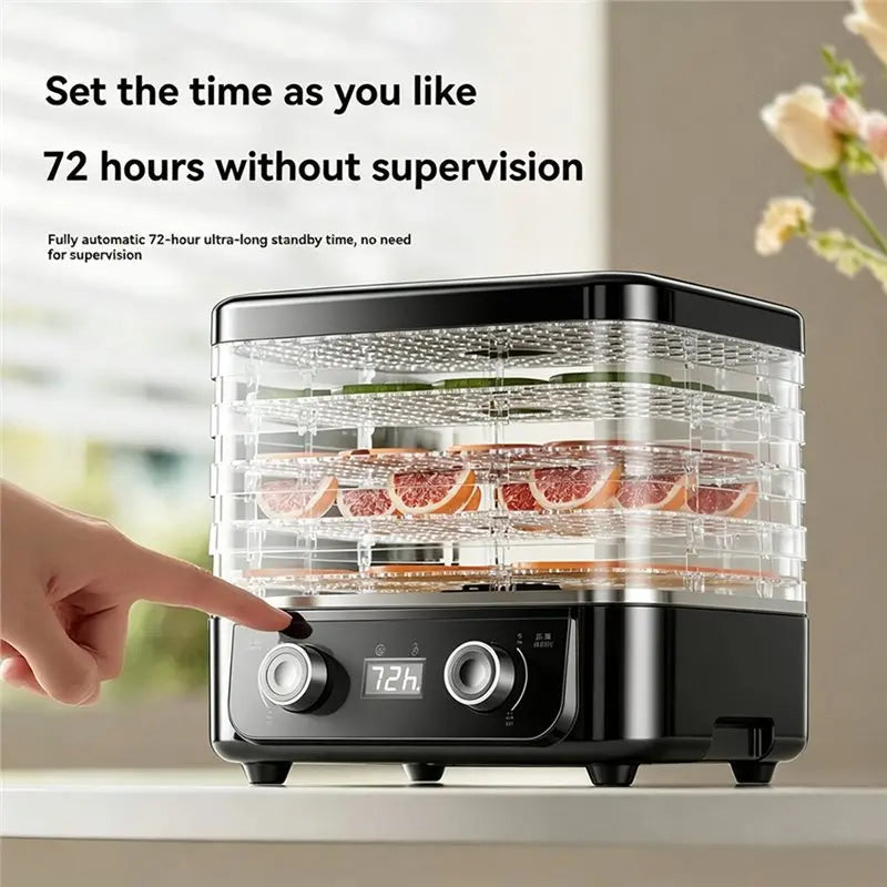 B98A-5-Tier Food Dehydrator Machine 160W Dryer Adjustable Timer & Temperature For Drying Fruits Herbs Jerky