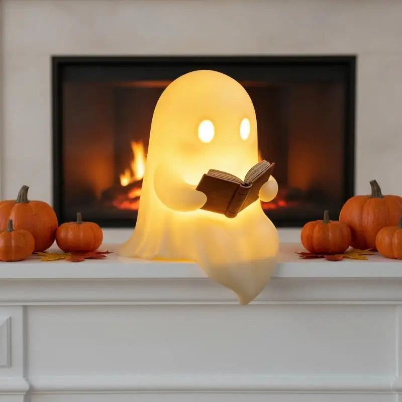 Cute Ghost Reading Book Lamp