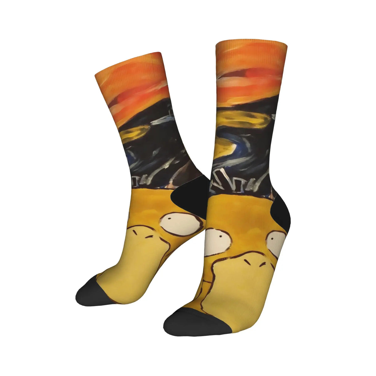 P-Pokemons Snorlax Socks Men Women Polyester Funny Happy  Socks Novelty Spring Summer Autumn Winter Middle Tube Stockings Gift