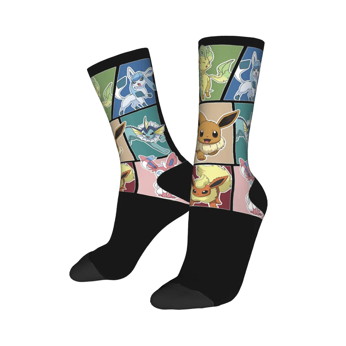P-Pokemons Snorlax Socks Men Women Polyester Funny Happy  Socks Novelty Spring Summer Autumn Winter Middle Tube Stockings Gift