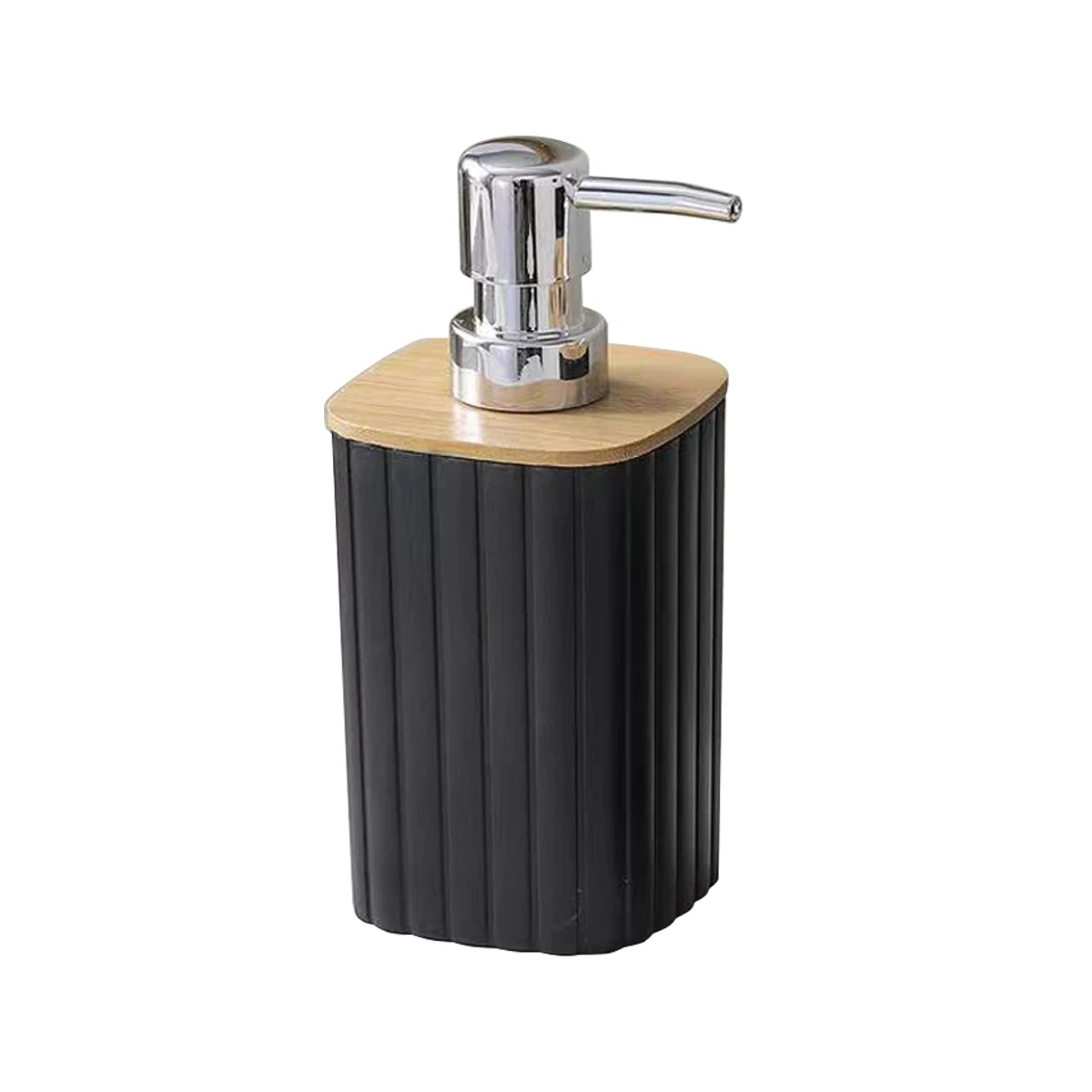 Bamboo Bathroom Soap Dispenser & Toothbrush Set