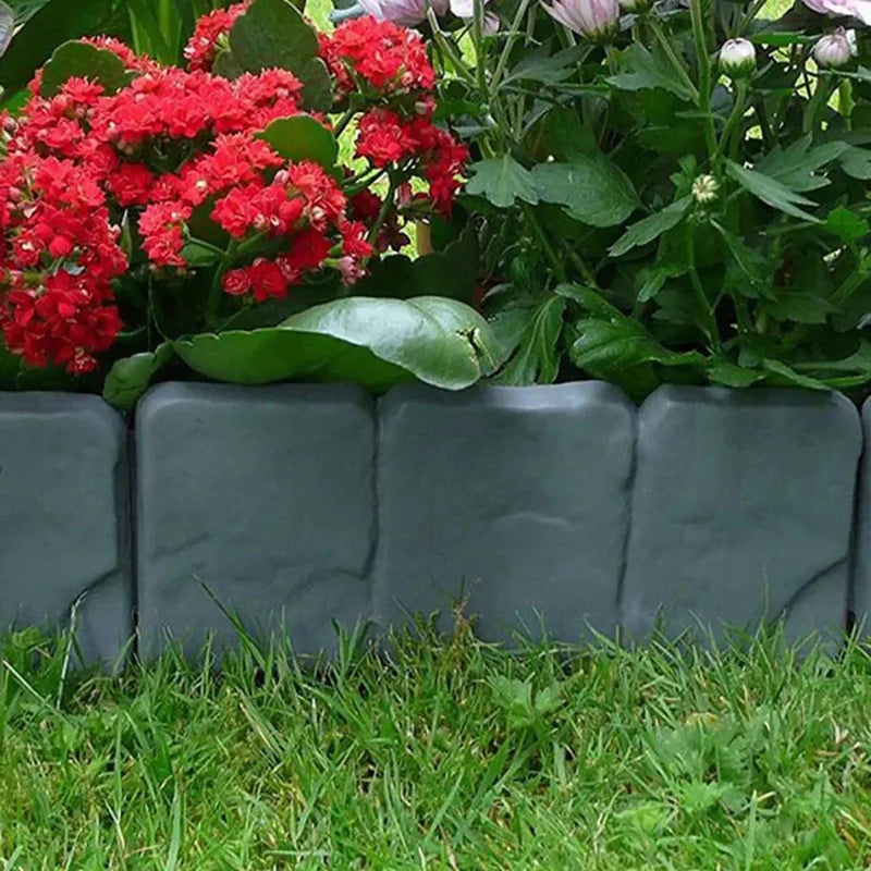 Faux Stone Garden Edging Fence