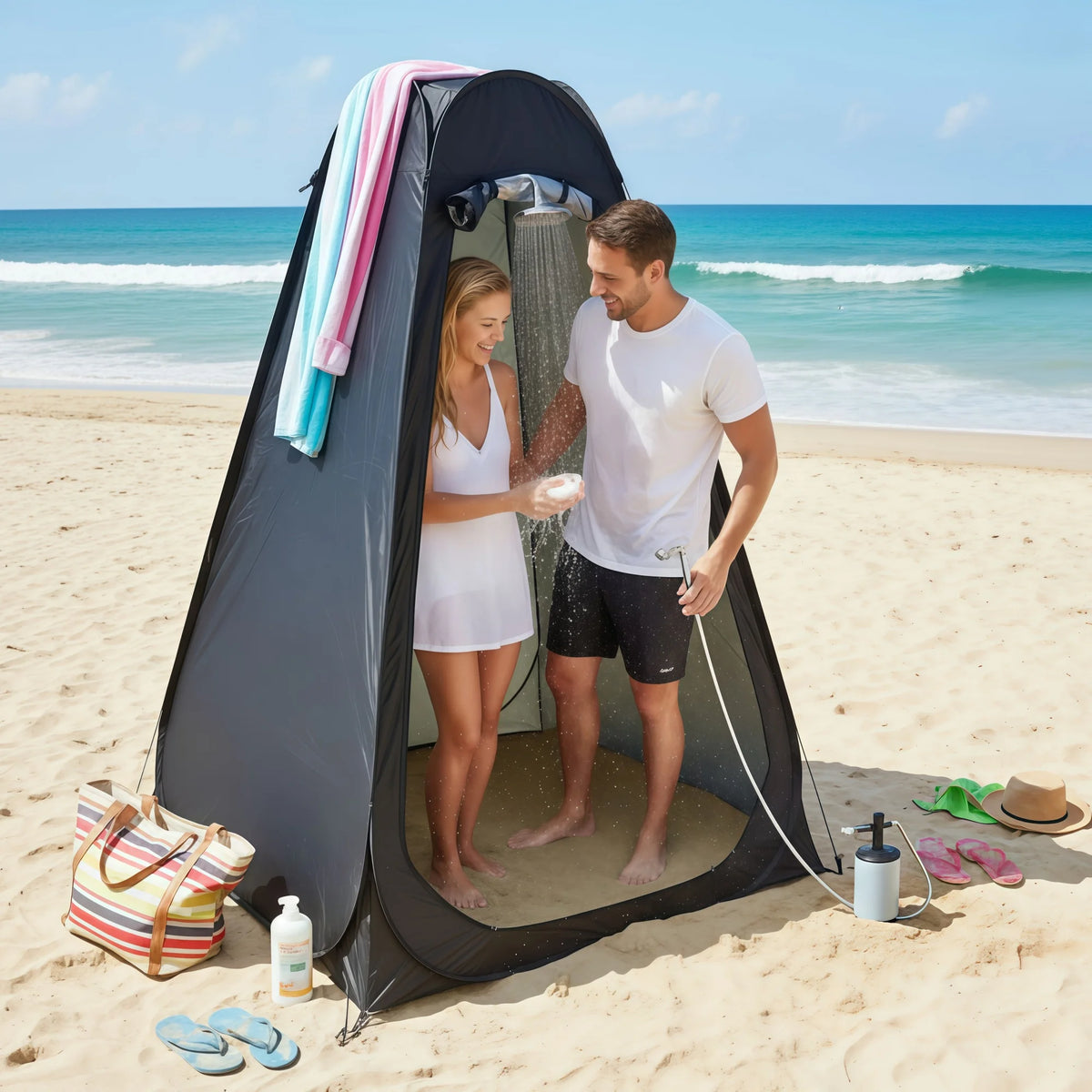 Pop-Up Privacy Tent – Portable Outdoor Shower, Camping Toilet & Rain Shelter with Storage Bag