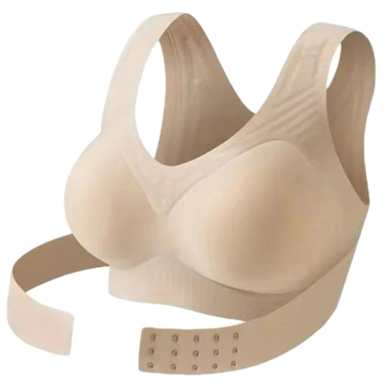 Women's Front Closure Postures Bra Full Coverage Back Support Everyday Wireless Comfortable Unpadded Cup