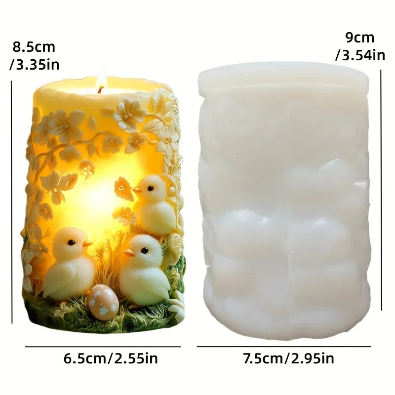 Jesus Horse Cylindrical Scented Candle Silicone Mold Wings Jesus Horse Galloped MoldS Jesus Angel Resin Plaster Mould