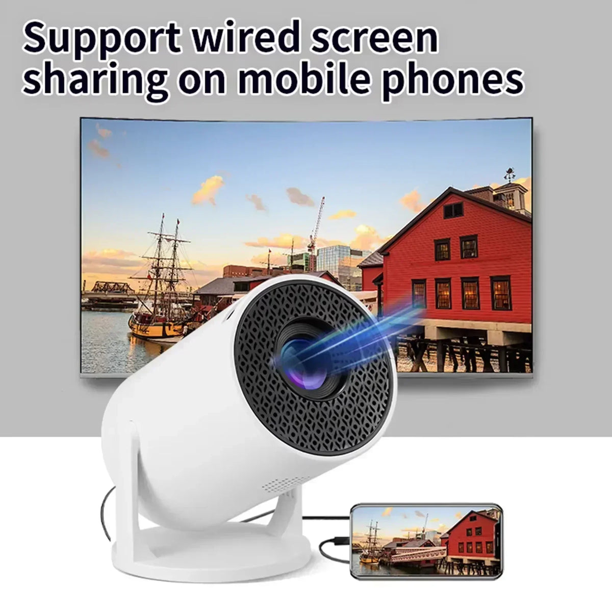 Mini Smart Projector — 4K WiFi & Bluetooth Portable Home Cinema