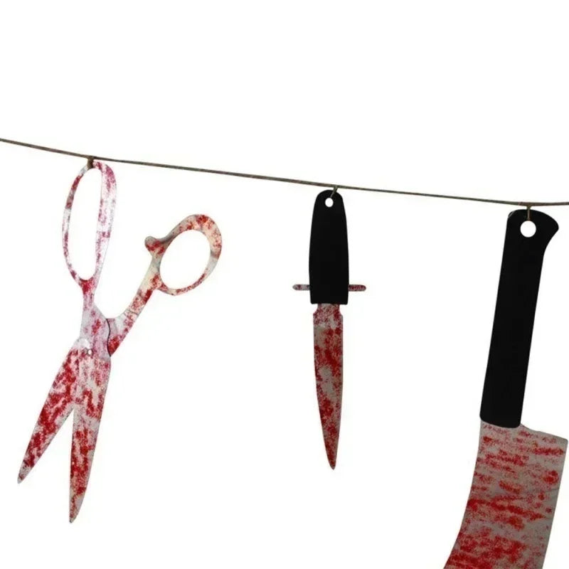 Bloody Weapons Halloween Garland